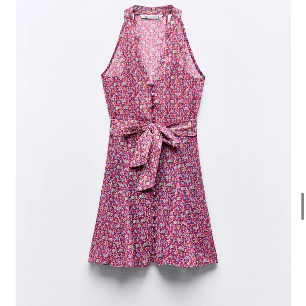 Zara Floral Sleeveless Mini Dress